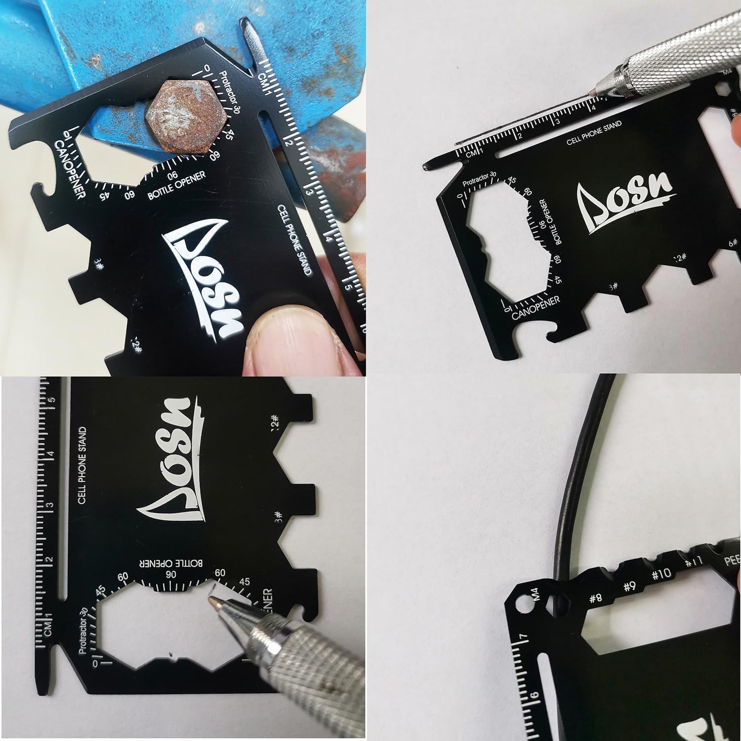 Multiherramienta de Billetera DLOSN 6 en 1 Acero Inoxidable