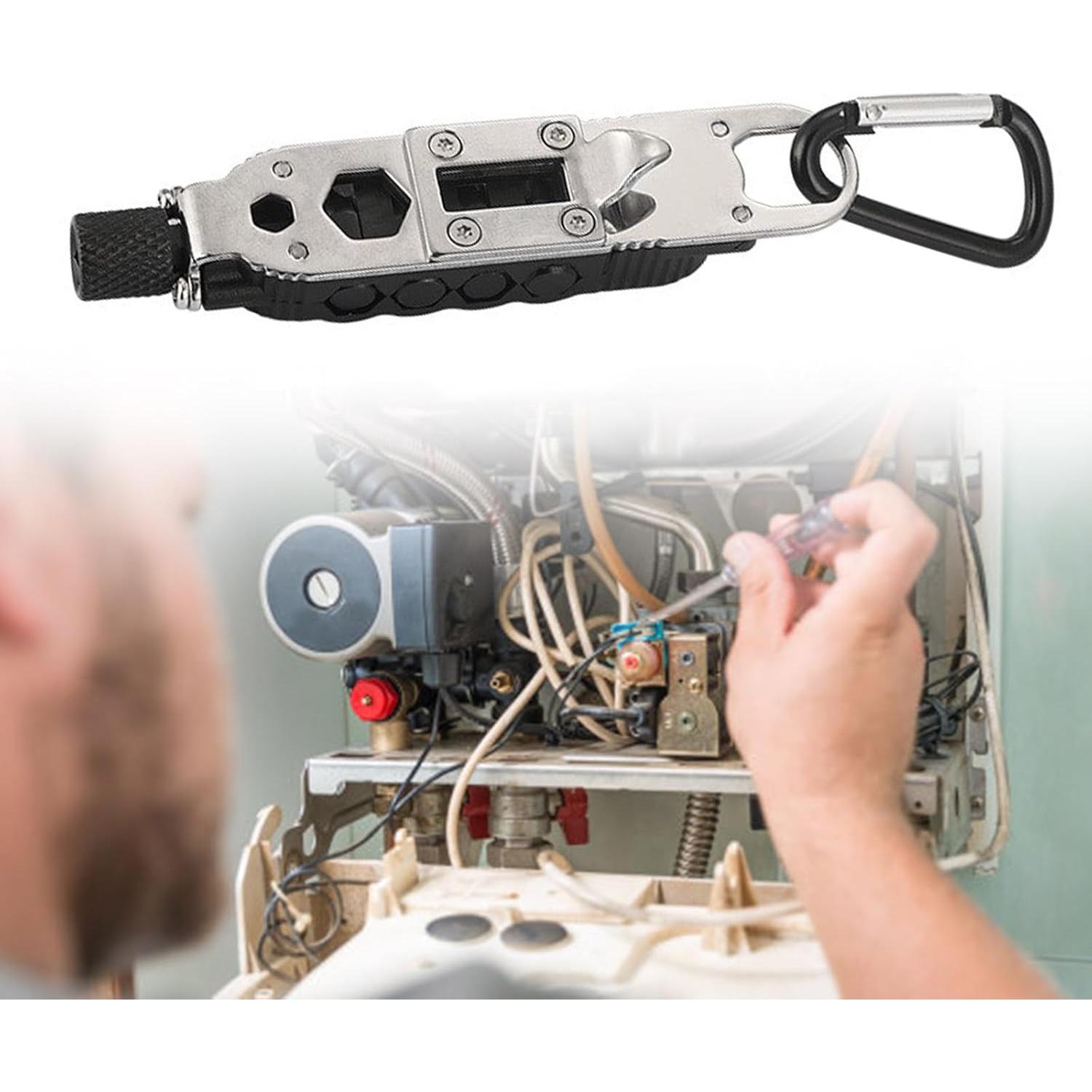 Multiherramienta QIEIEI Llave Destornillador con Linterna LED