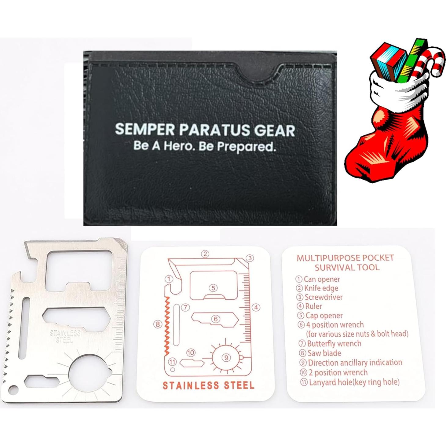 Tarjeta Multitool 14 en 1 Semper Paratus Gear - Kit Supervivencia