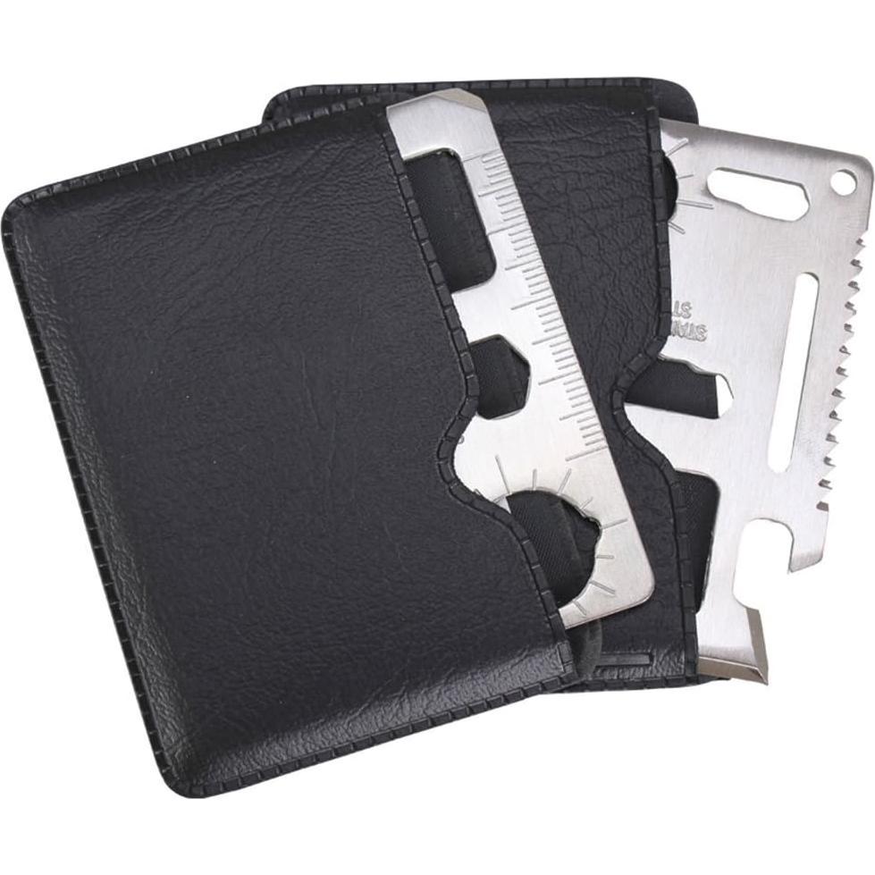 Tarjeta Multifuncional 11 en 1 Heartte para Camping - 5 Piezas