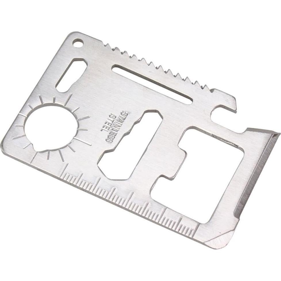 Tarjeta Multifuncional 11 en 1 Heartte para Camping - 5 Piezas