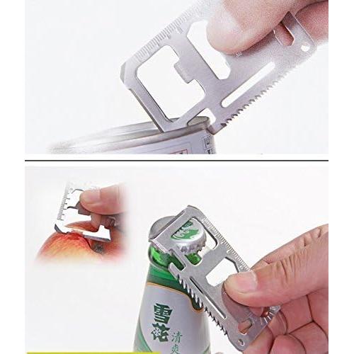 Tarjeta Multifuncional 11 en 1 Heartte para Camping - 5 Piezas