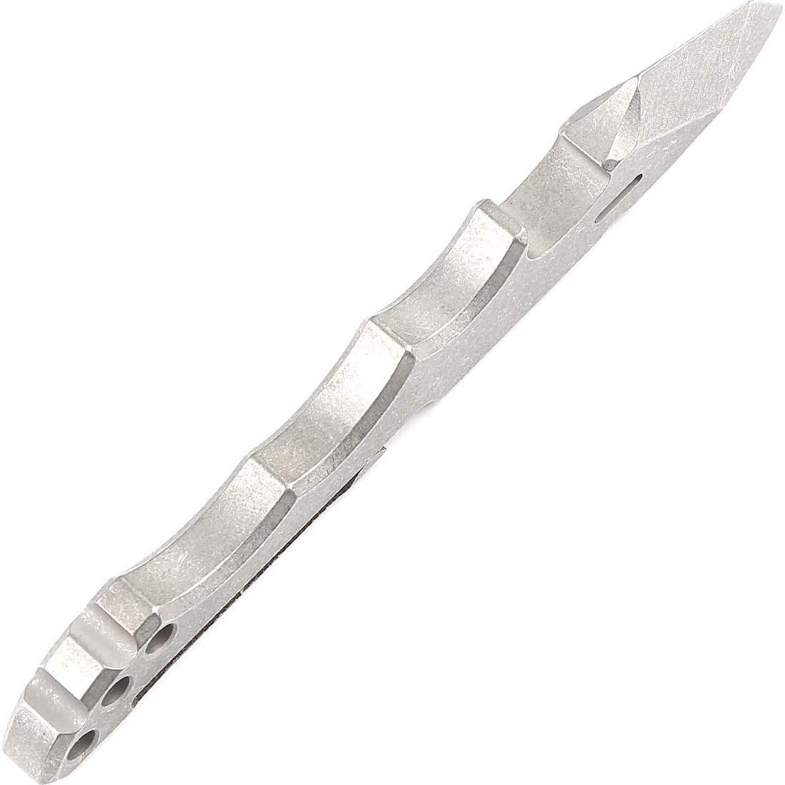 Barra de titanio Fanycs EDC multifuncional con clip gris