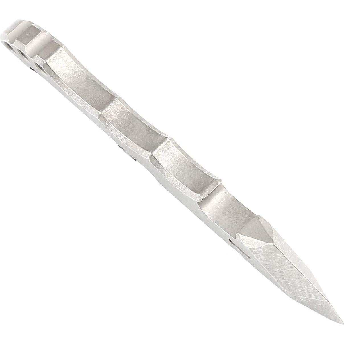 Barra de titanio Fanycs EDC multifuncional con clip gris