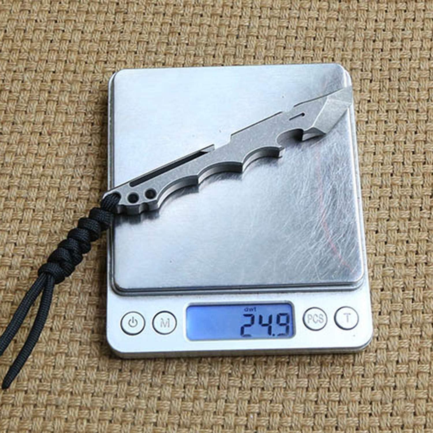 Barra de titanio Fanycs EDC multifuncional con clip gris