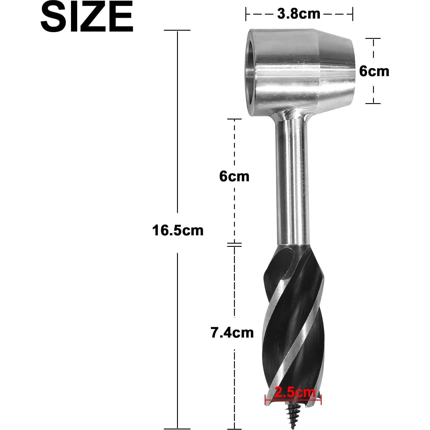 Barrena Manual YEHUARIS para Bushcraft con Funda Gris