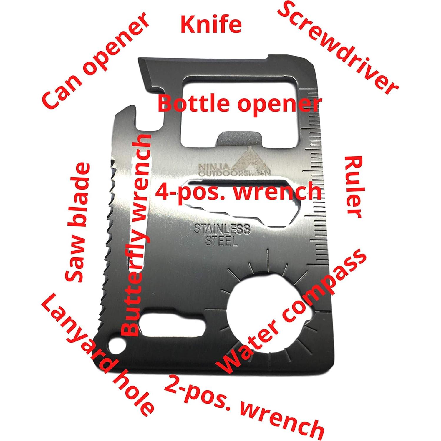 Herramienta Multifuncional Ninja Outdoorsman 11 en 1 - Acero