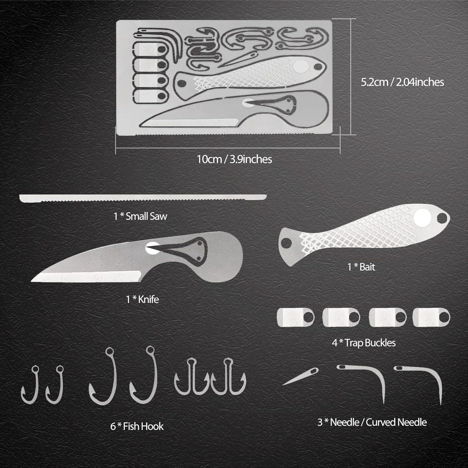 Kit de Supervivencia Hukado 9 Piezas con Multitool Camping