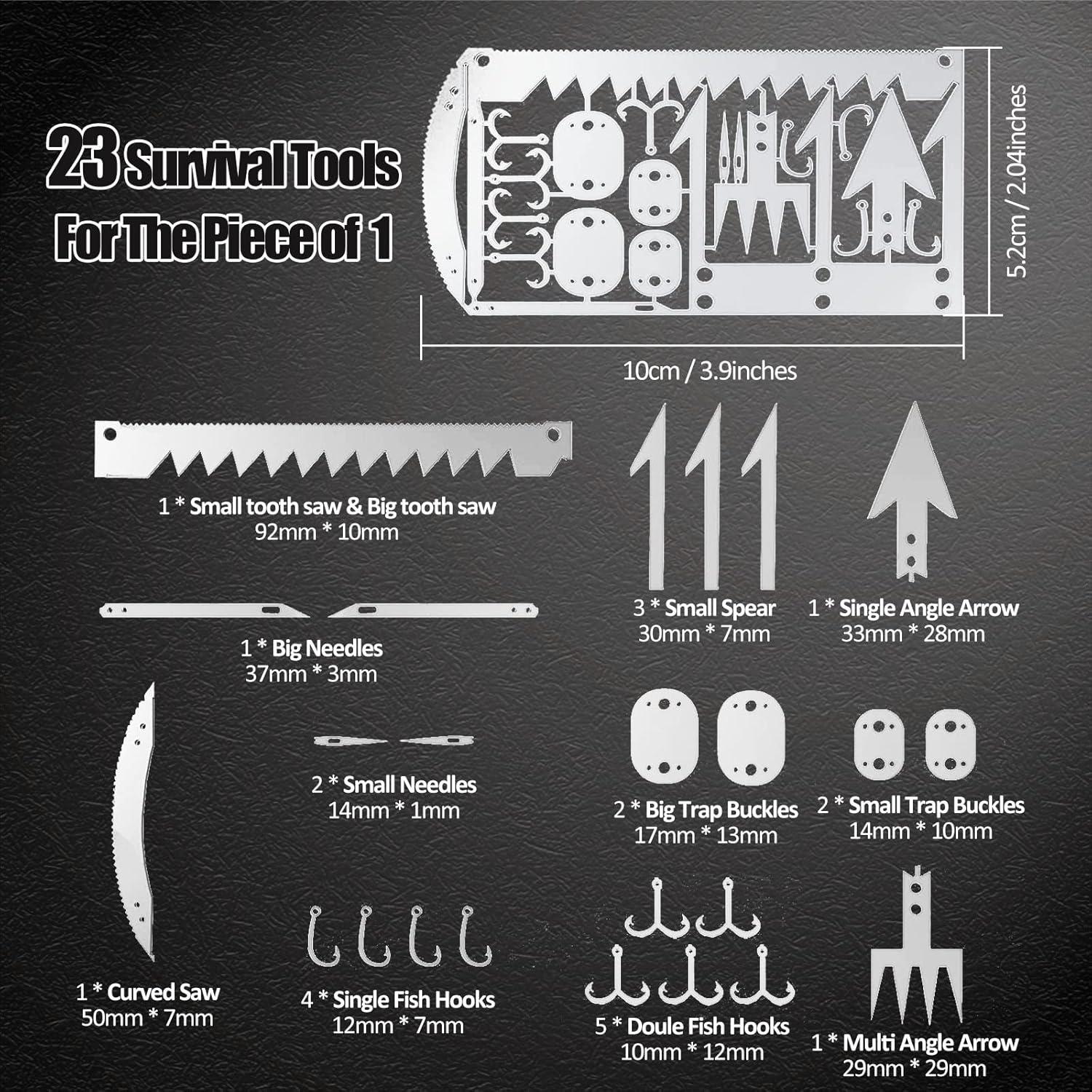 Kit de Supervivencia Hukado 9 Piezas con Multitool Camping