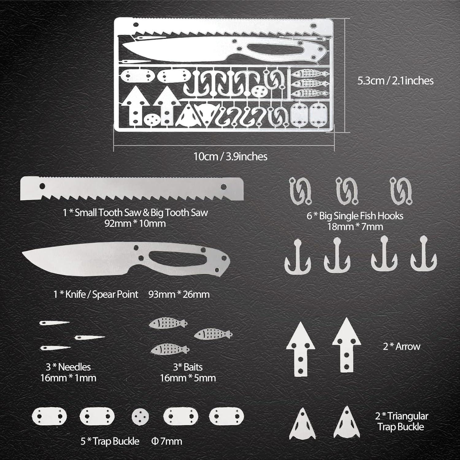 Kit de Supervivencia Hukado 9 Piezas con Multitool Camping