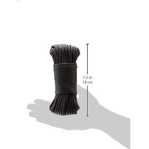 Paracord Amazon Basics 550 Tipo III 30m Nylon Negro