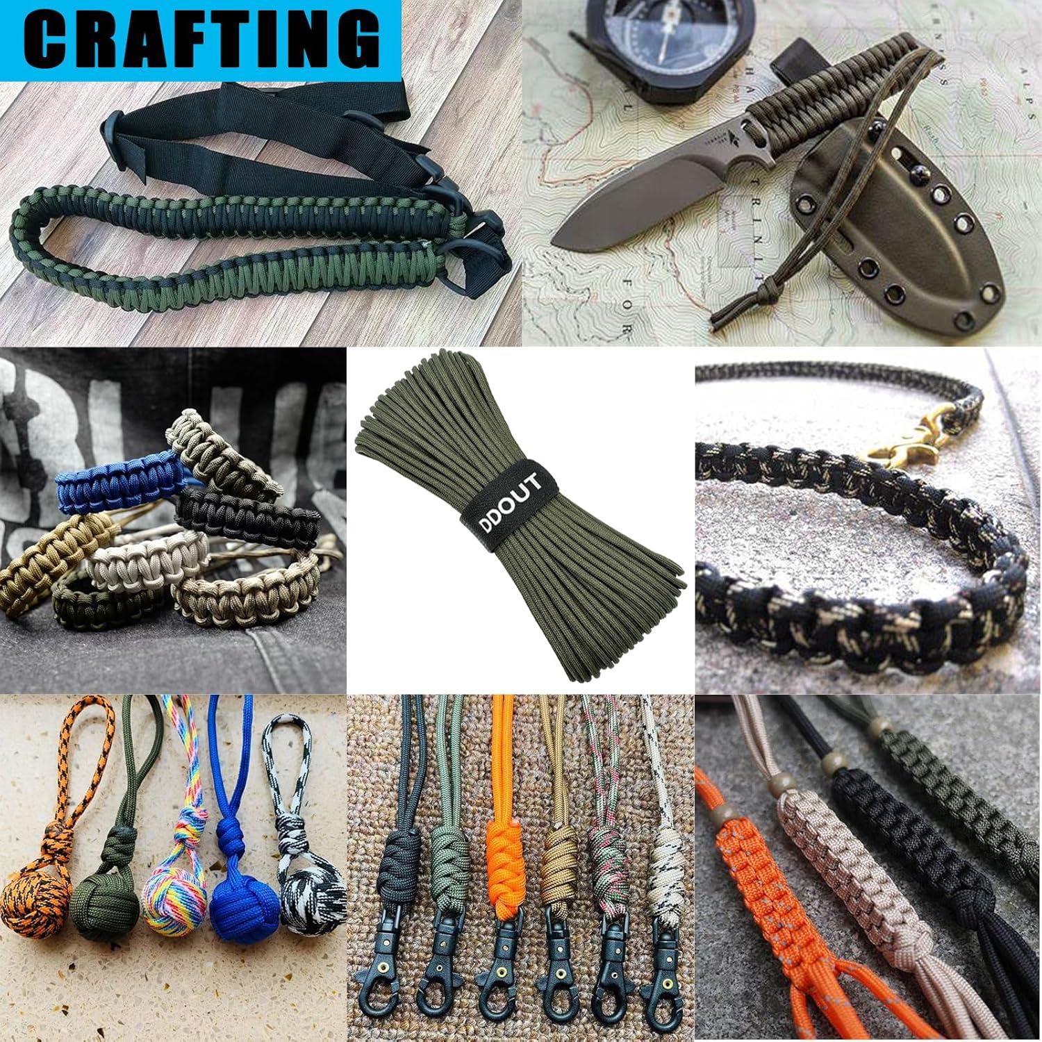 Cuerda Paracord DDOUT 30,48m 4mm Verde Militar Táctica