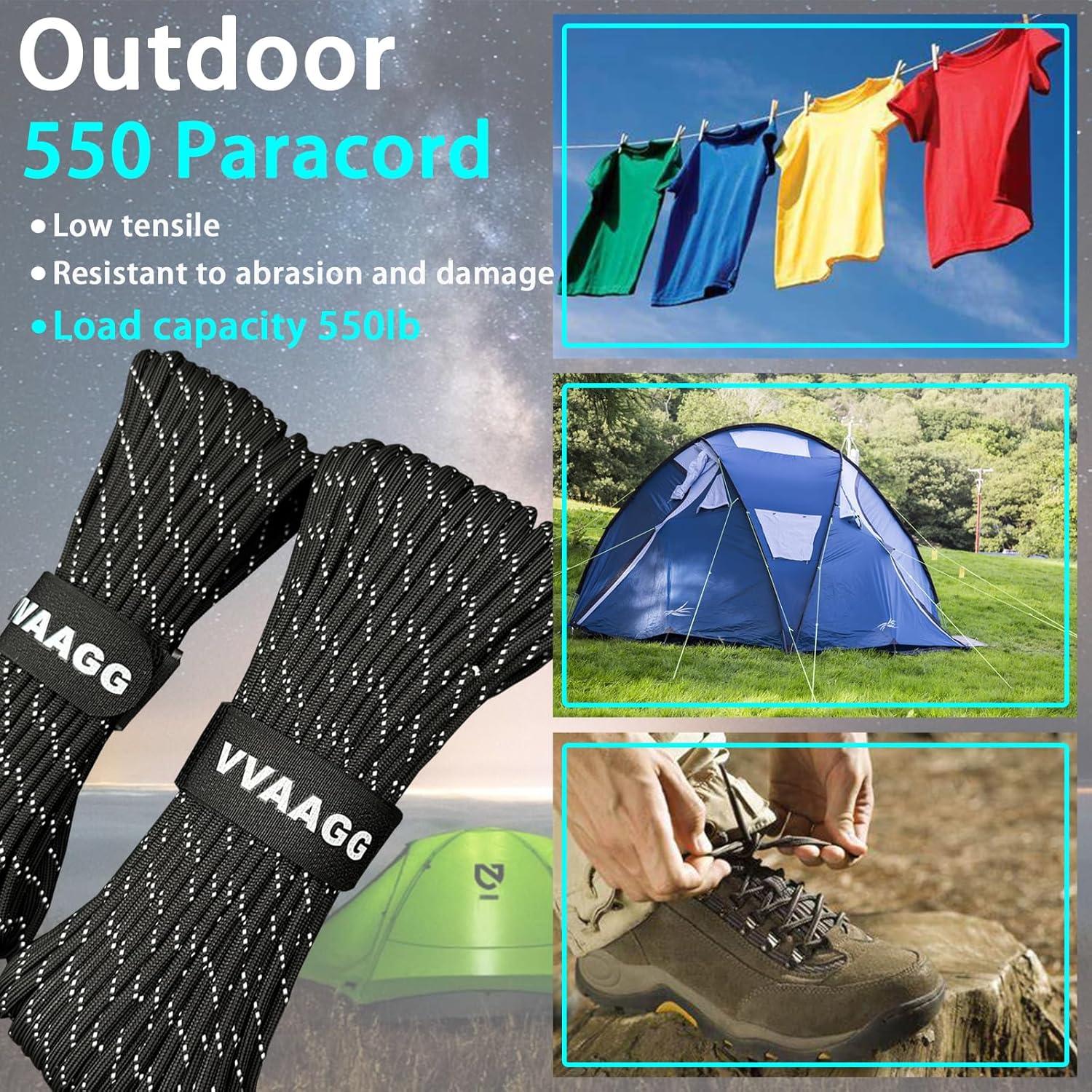 Cuerda Paracord VVAAGG 100m 7 Hilos Nylon 4mm Camping