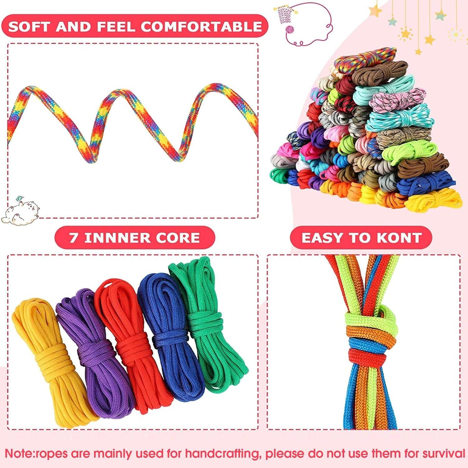 Kit Paracord 80 Piezas Riakrum 3,05 m Manualidades