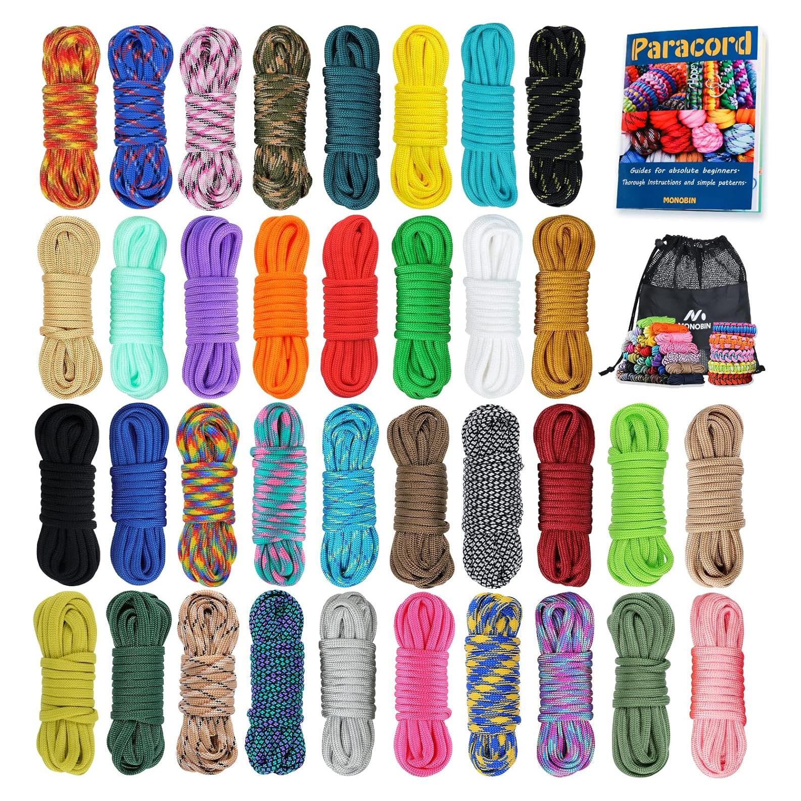 Kit Paracord MONOBIN 36 Colores 3,05 m para Manualidades