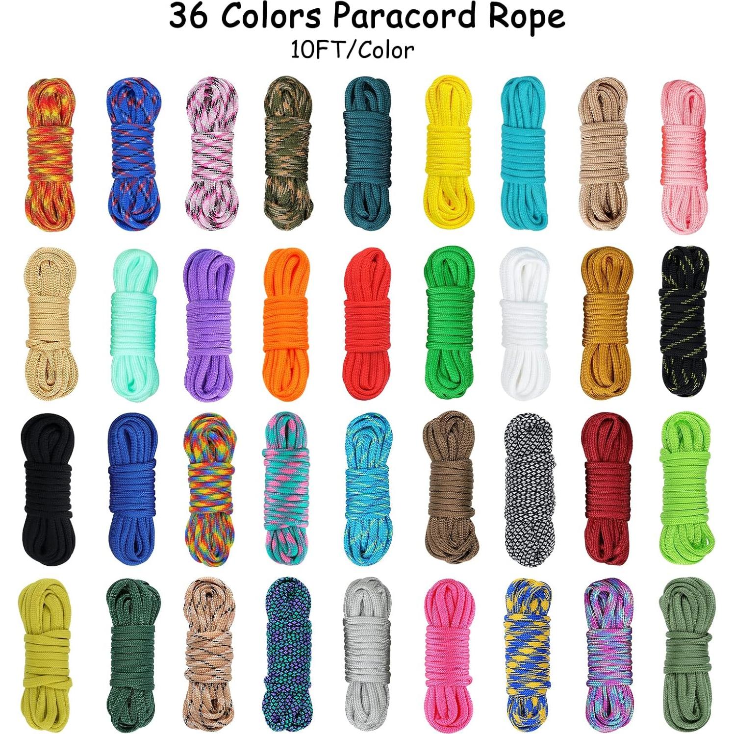 Kit Paracord MONOBIN 36 Colores 3,05 m para Manualidades