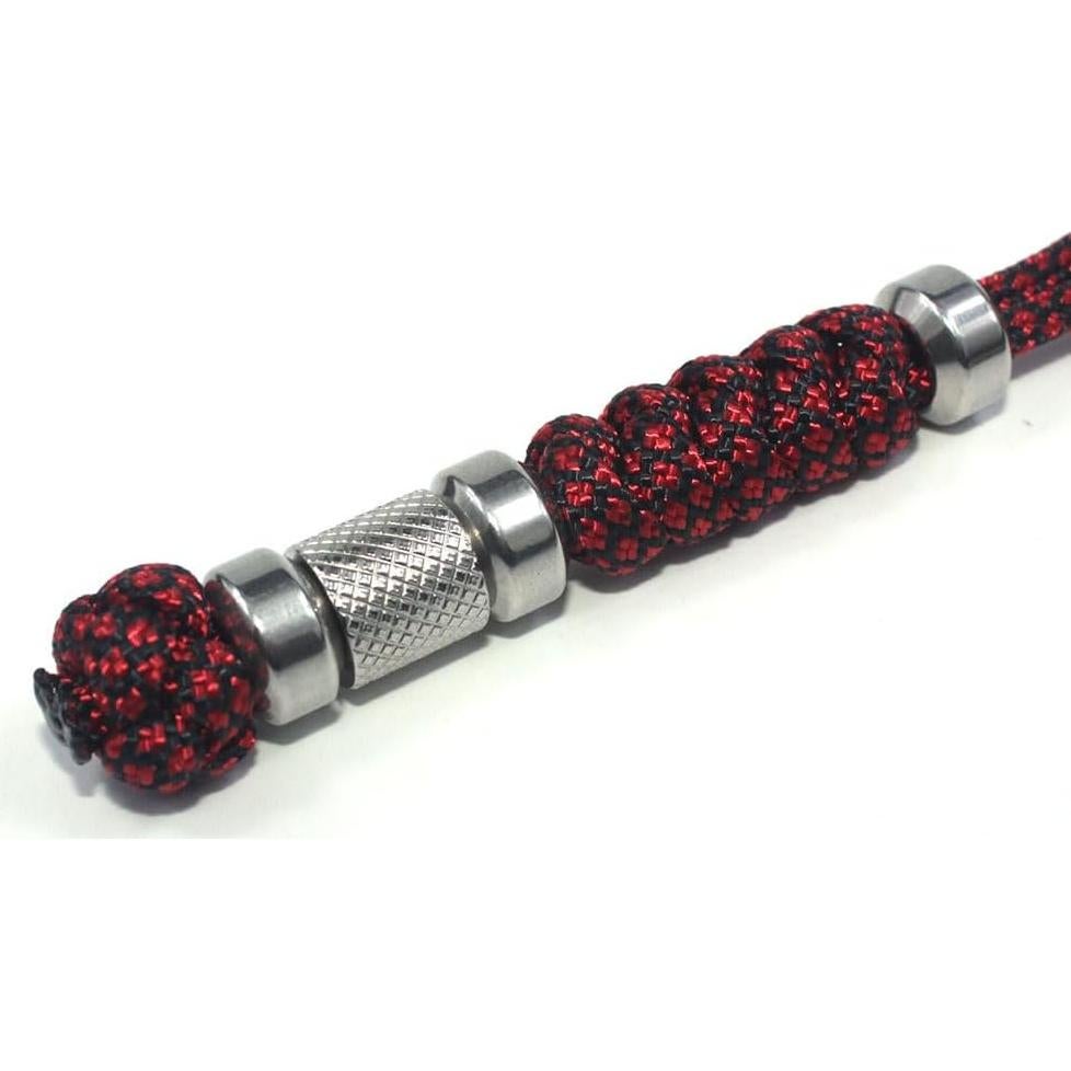 Paquete de 2 Lanyards Trufas Paracord 13.46 cm Rojo y Negro