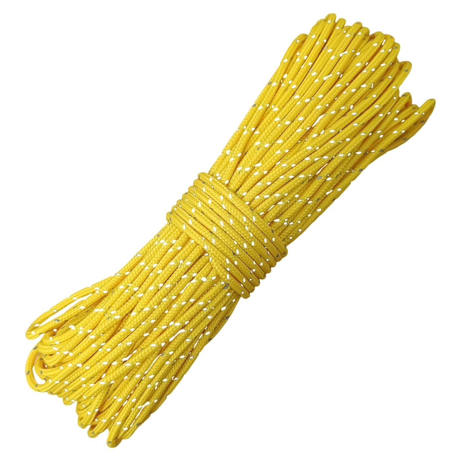 Cuerda Reflectante Legnowit 2mm 20m Amarillo Camping