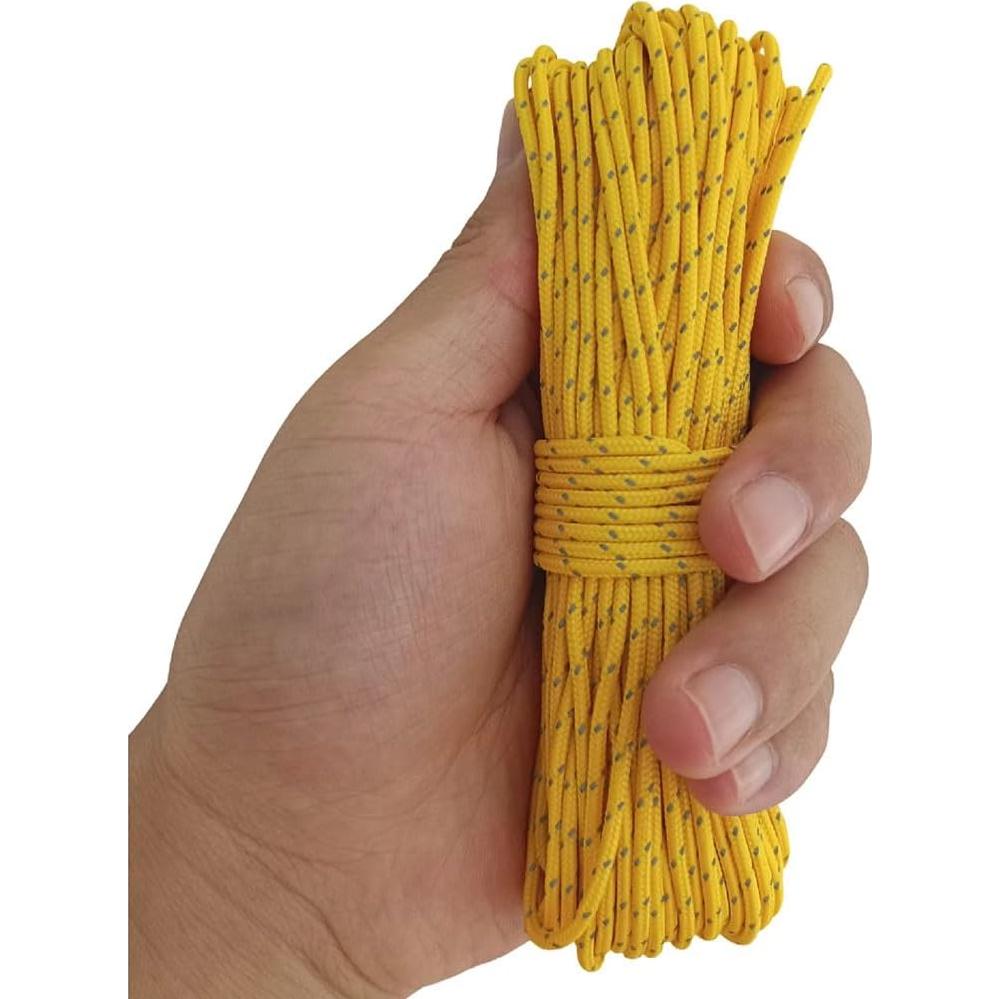 Cuerda Reflectante Legnowit 2mm 20m Amarillo Camping