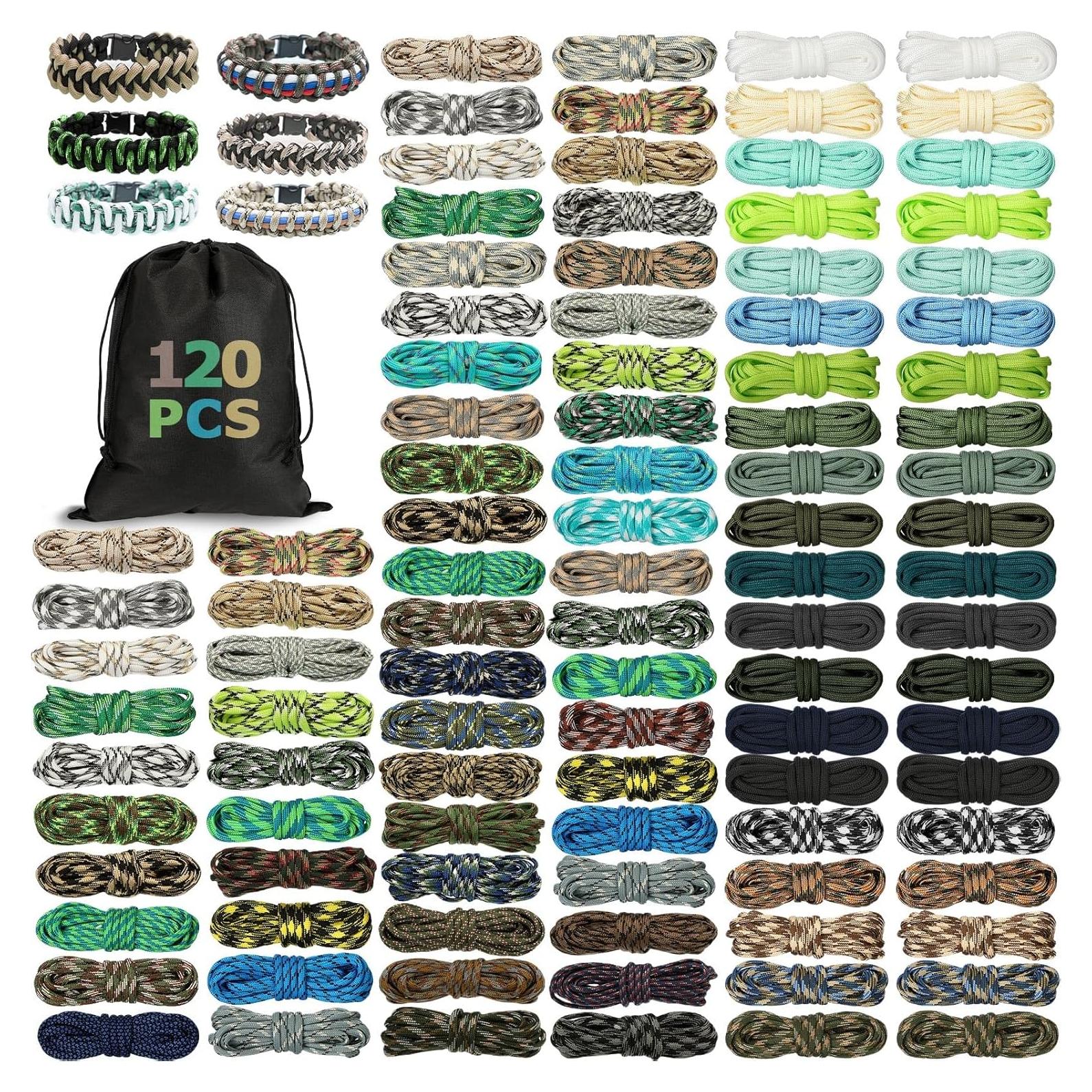 Cuerda Paracord 550 Riakrum 120 Pcs 3,05 m Colores Clásicos