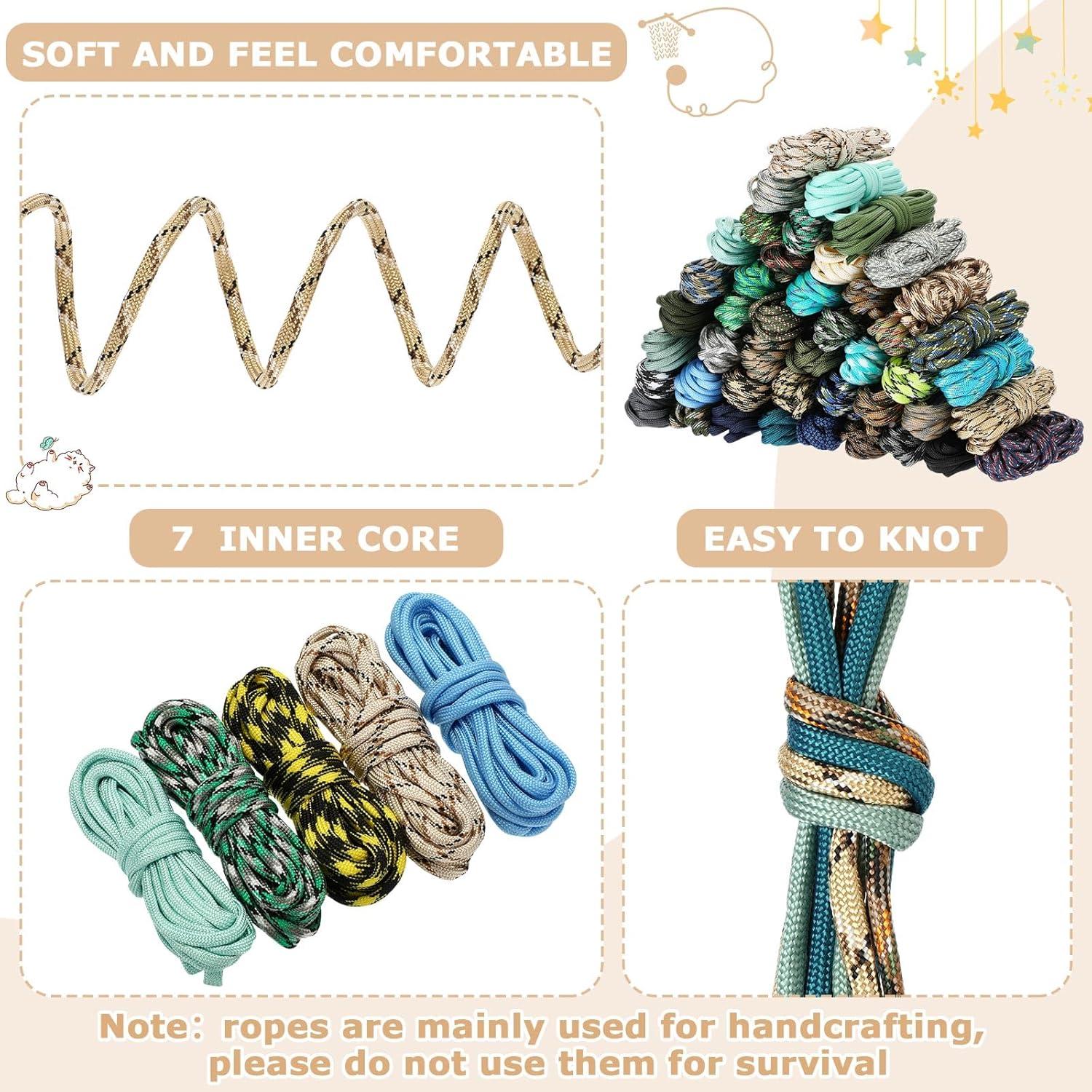 Cuerda Paracord 550 Riakrum 120 Pcs 3,05 m Colores Clásicos