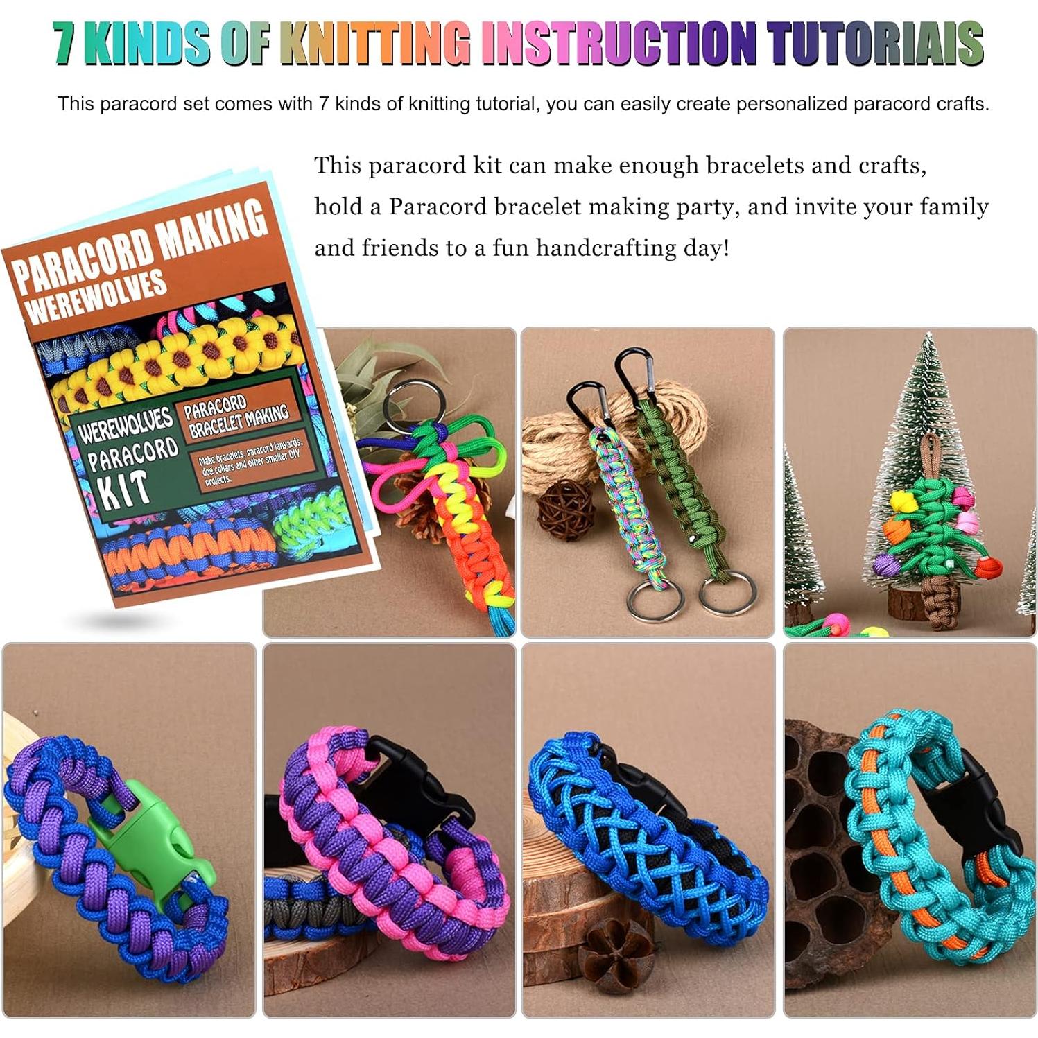 Kit Paracord 550 WEREWOLVES 20 Colores + Micro Paracord