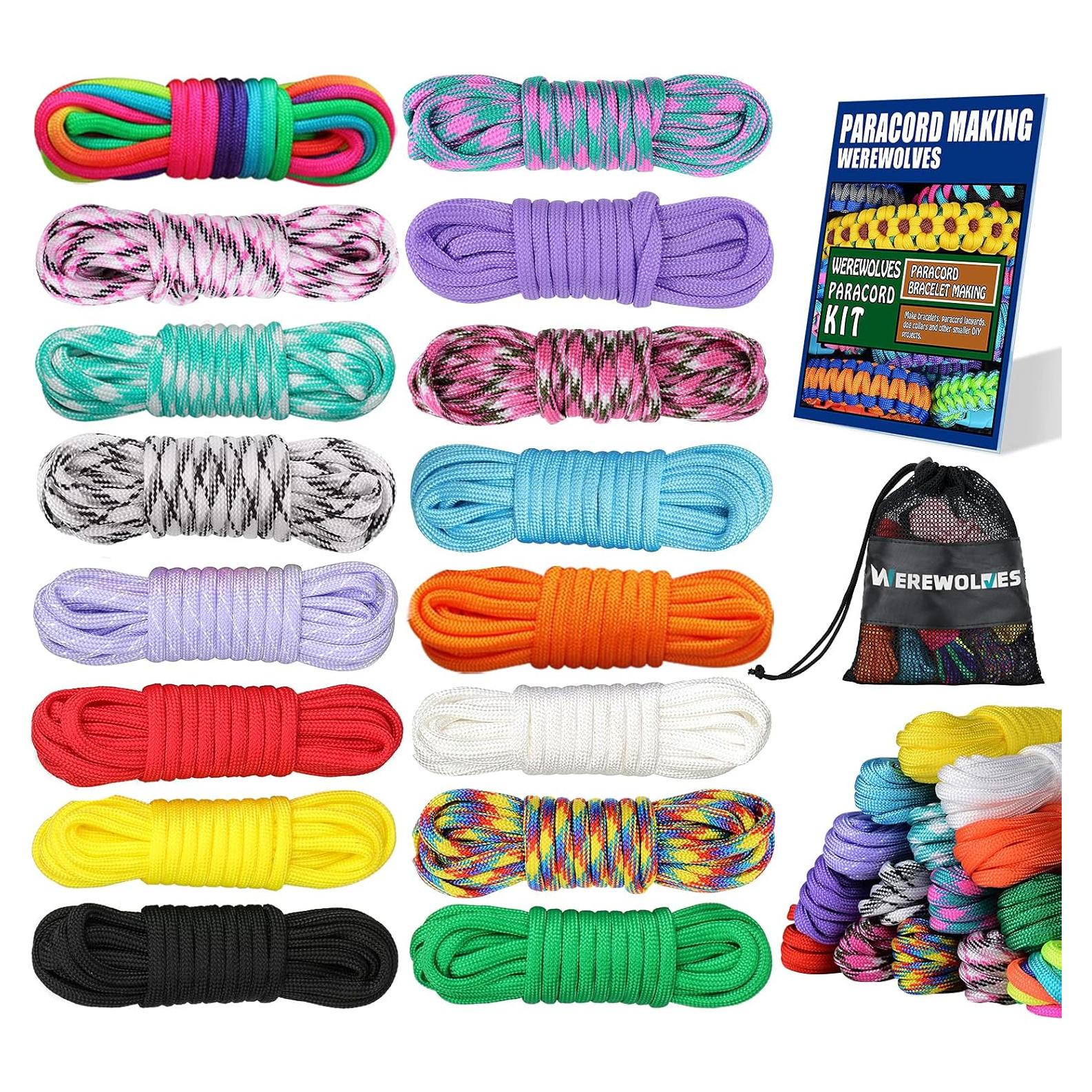 Cuerdas Paracord 16 Colores WEREWOLVES 3,05 m DIY