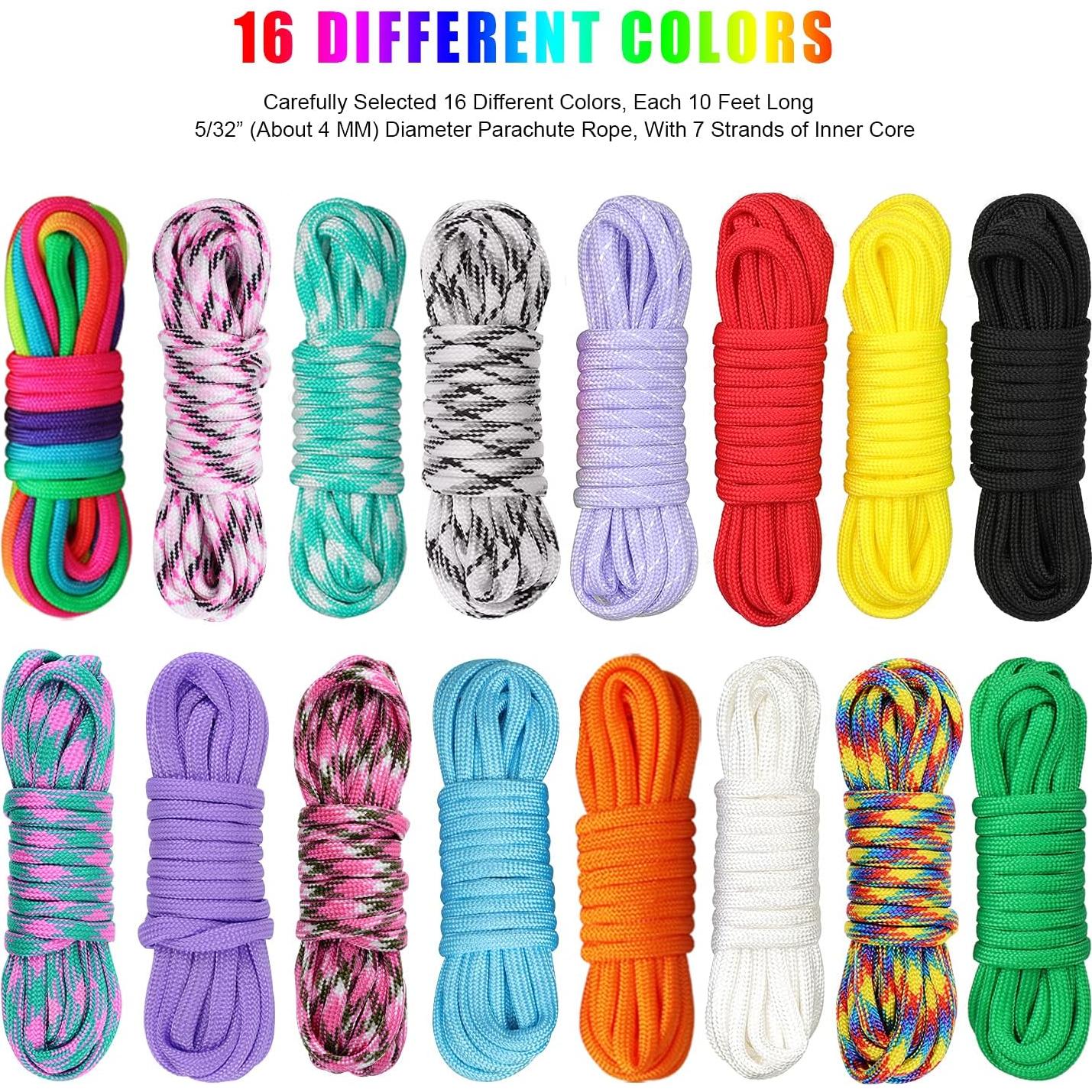 Cuerdas Paracord 16 Colores WEREWOLVES 3,05 m DIY