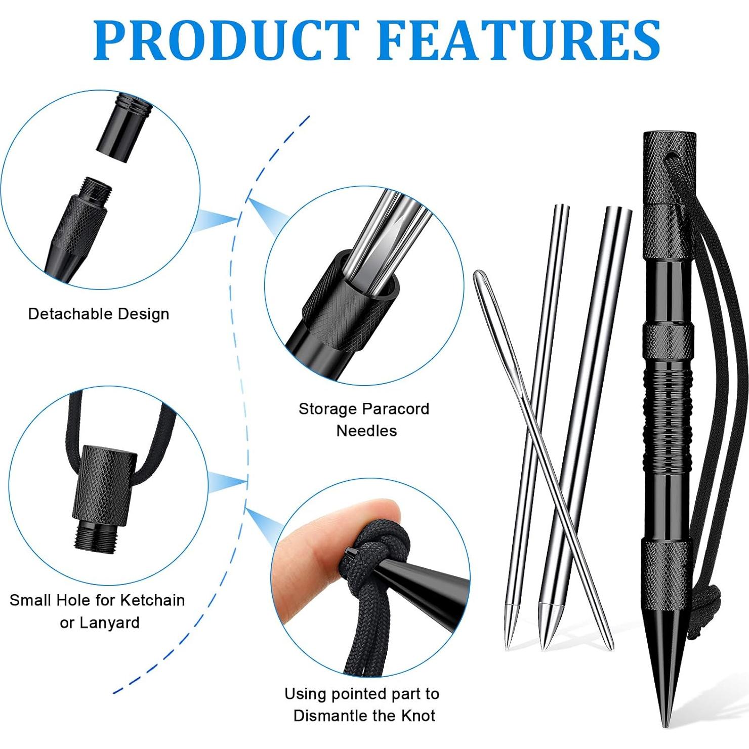 Juego de herramientas de paracord 12 piezas Ferraycle - Acero inoxidable