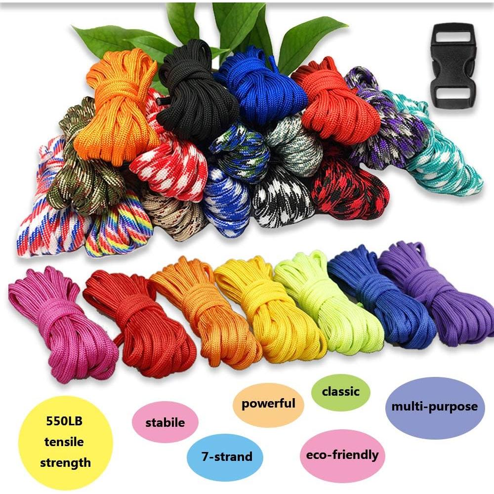 Kit de pulseras de paracord Vankcp 56 piezas 28 colores 3m