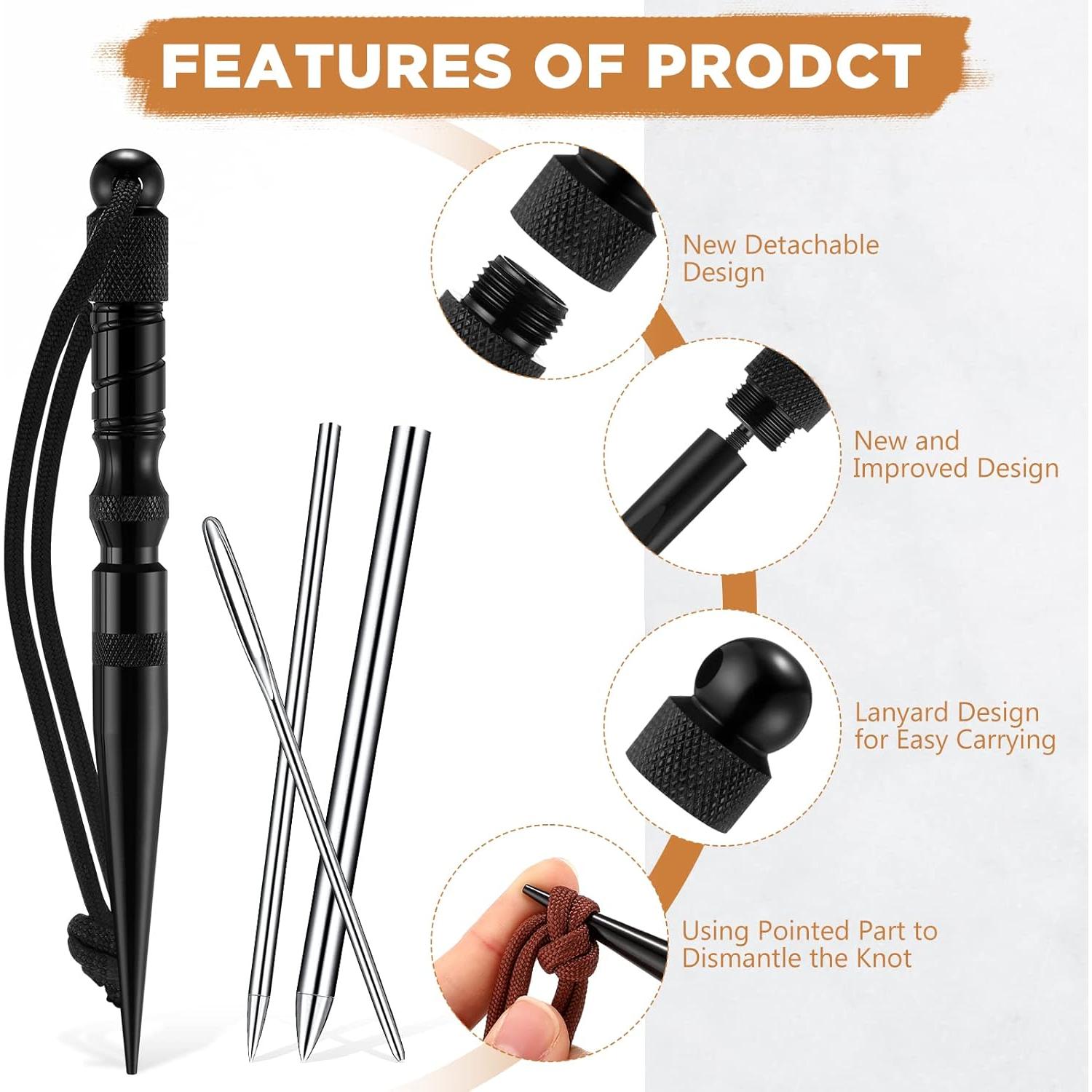 Conjunto de Herramientas Knotter FID Shimeyao 12 Pcs Negro