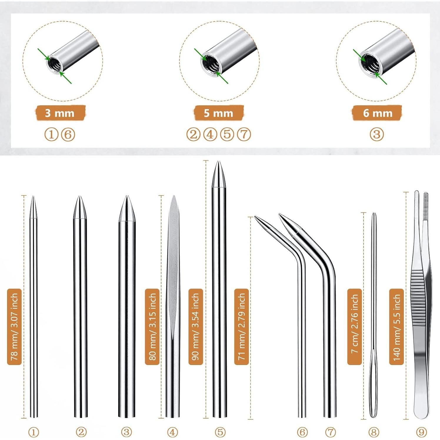 Conjunto de Herramientas Knotter FID Shimeyao 12 Pcs Negro