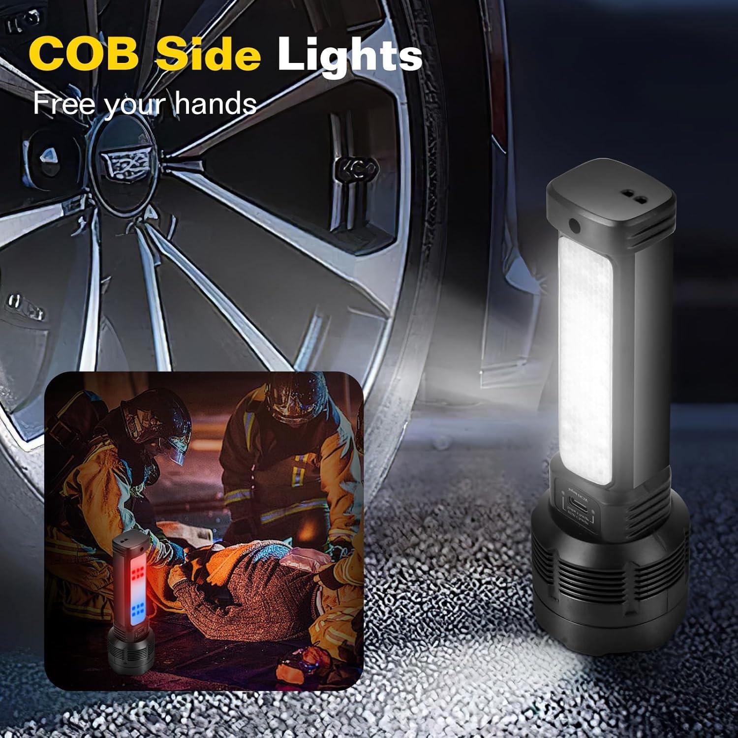 Paquete de 2 Linternas LED Recargables B013 20000 Lúmenes