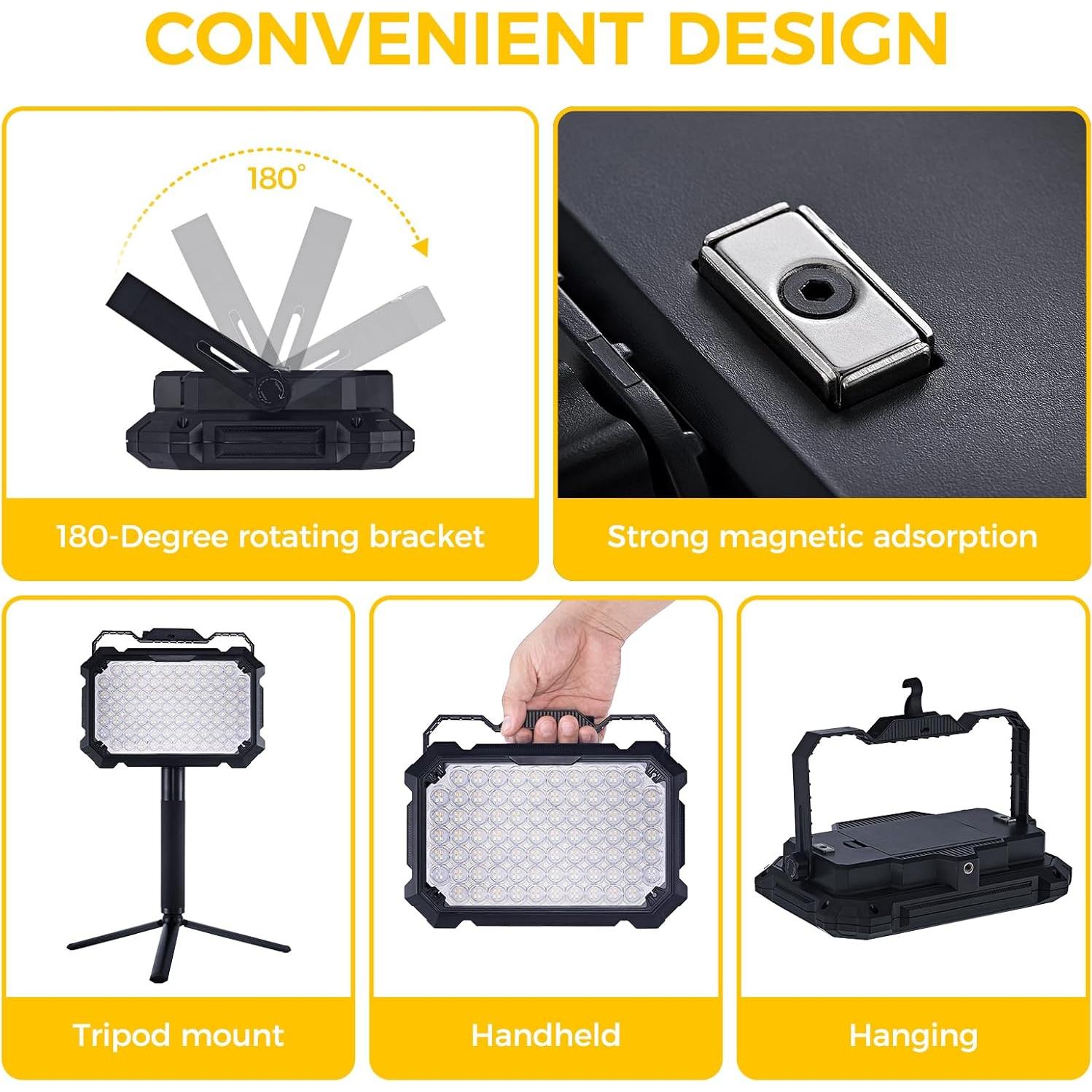 Luz de Trabajo Solar Recargable Berzfasa BZ-D3 8000LM IP67