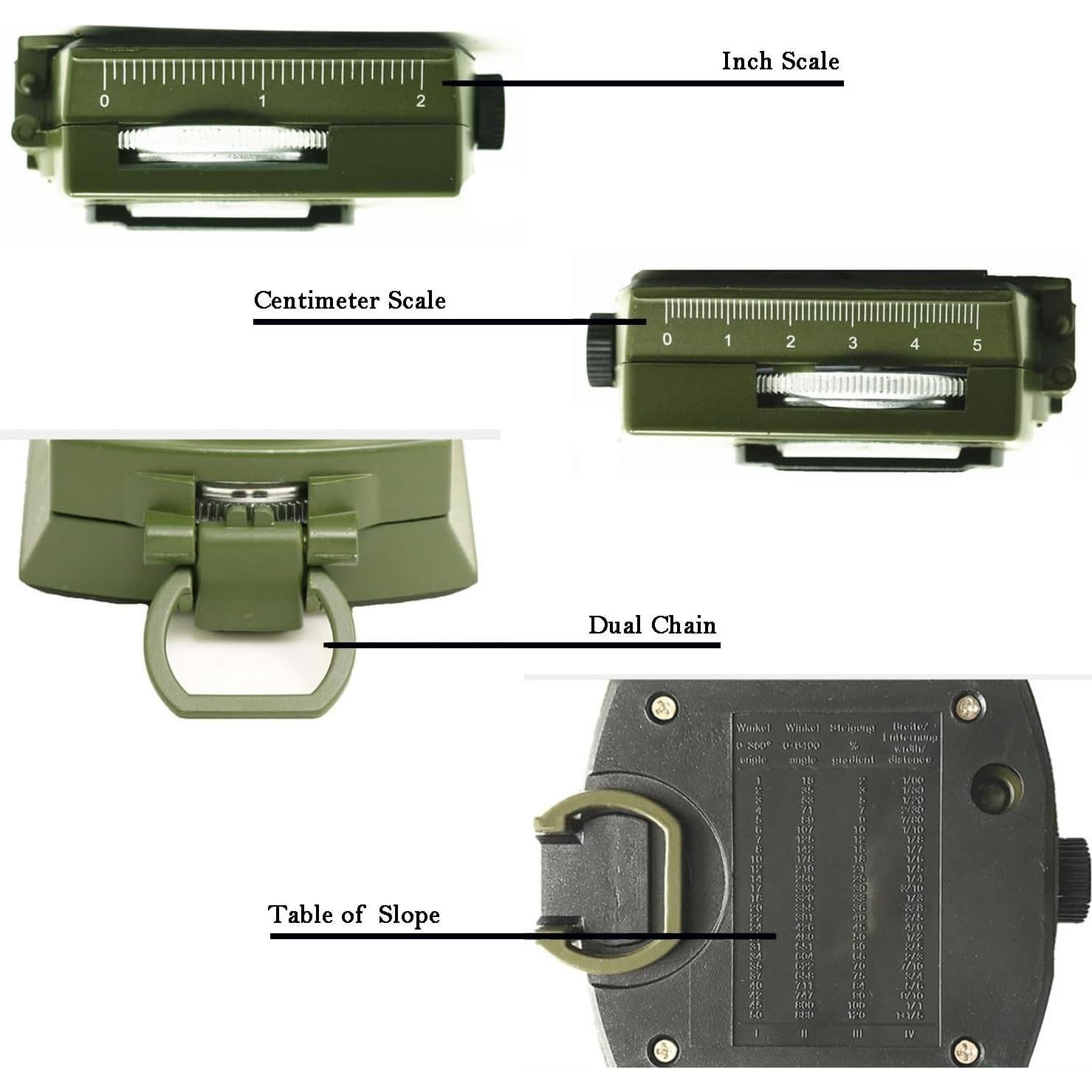 Brújula COTOUXKER de Senderismo - Impermeable y Compacta