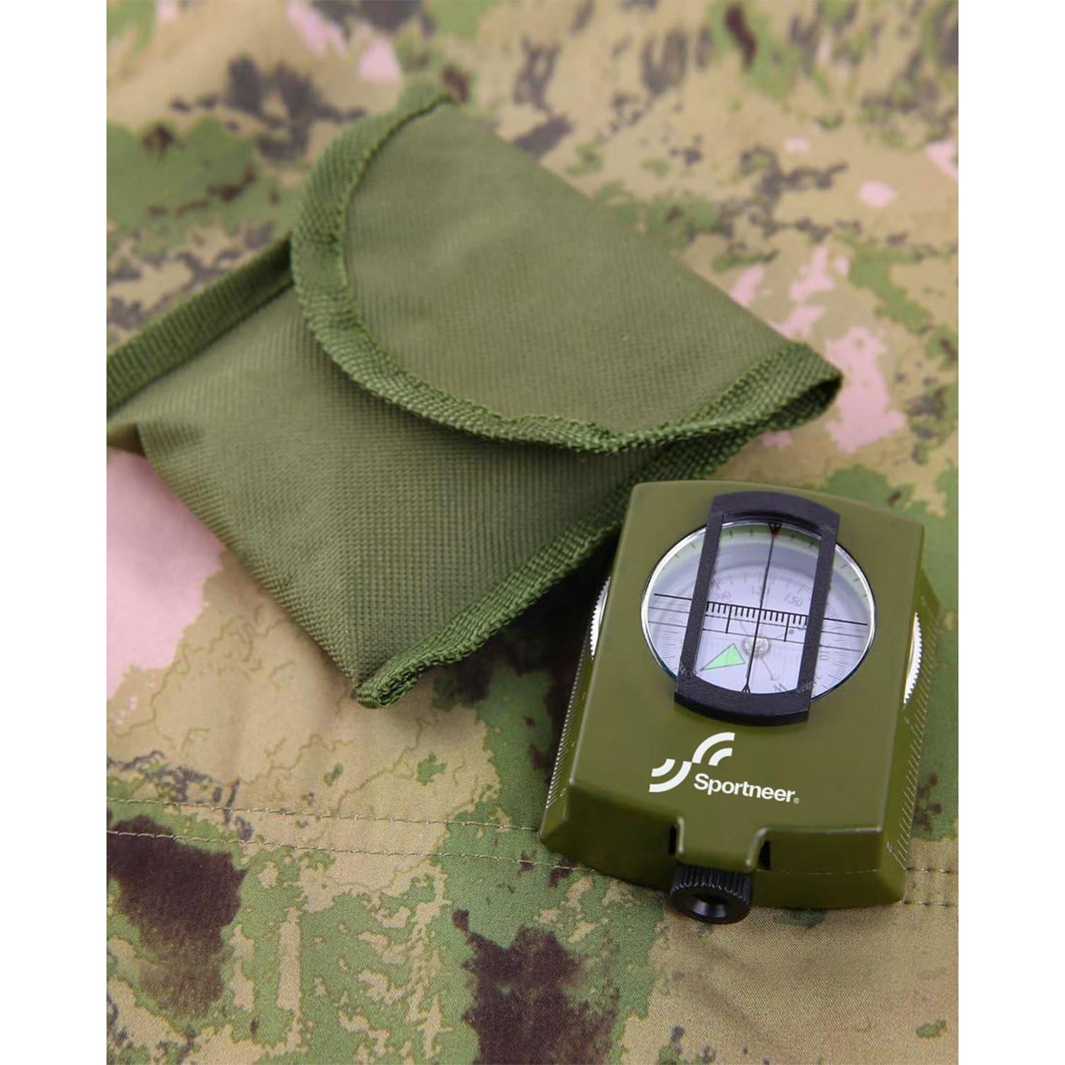 Brújula Sportneer Visor Militar Impermeable para Senderismo