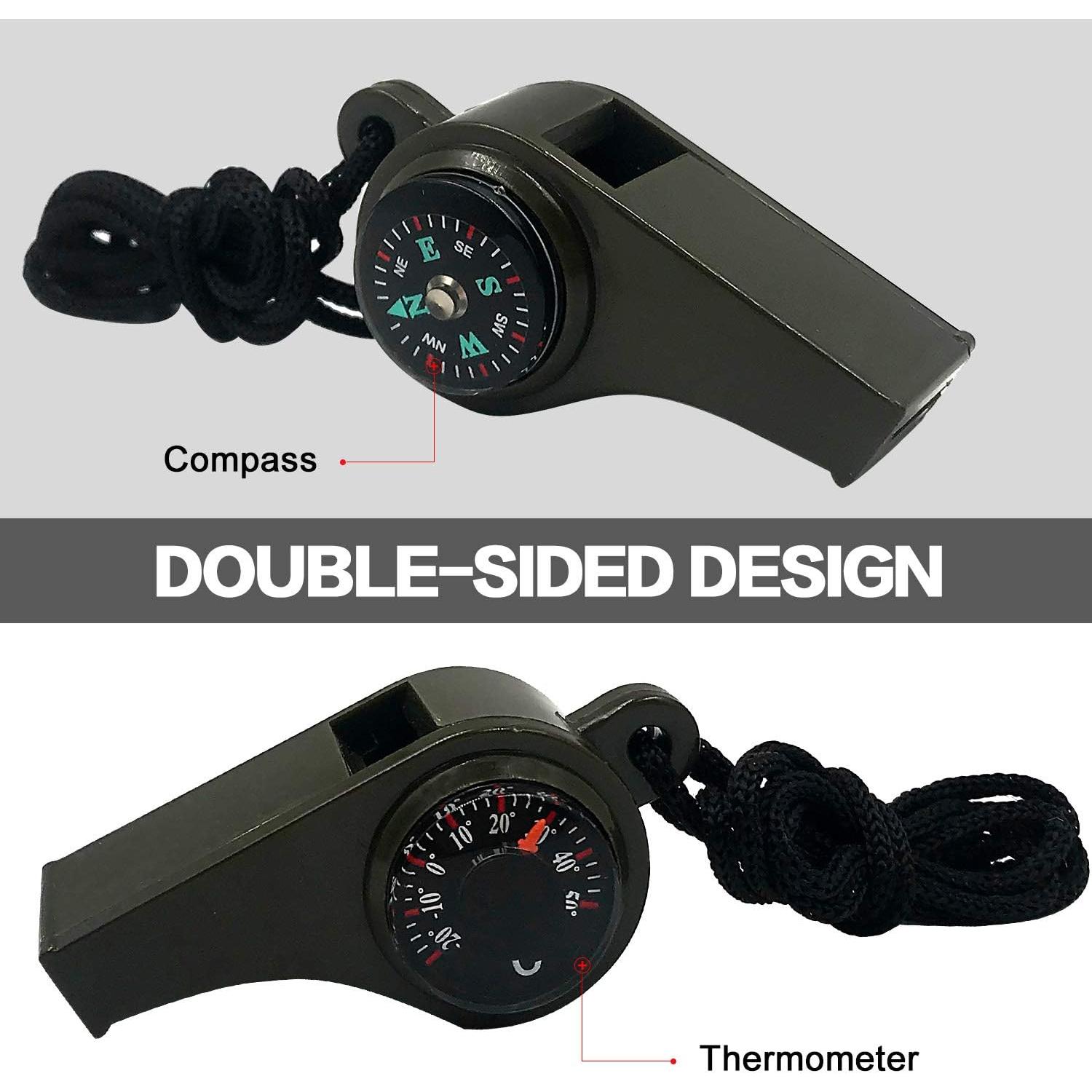 Silbato de Supervivencia 3 en 1 MeiNvShe Verde