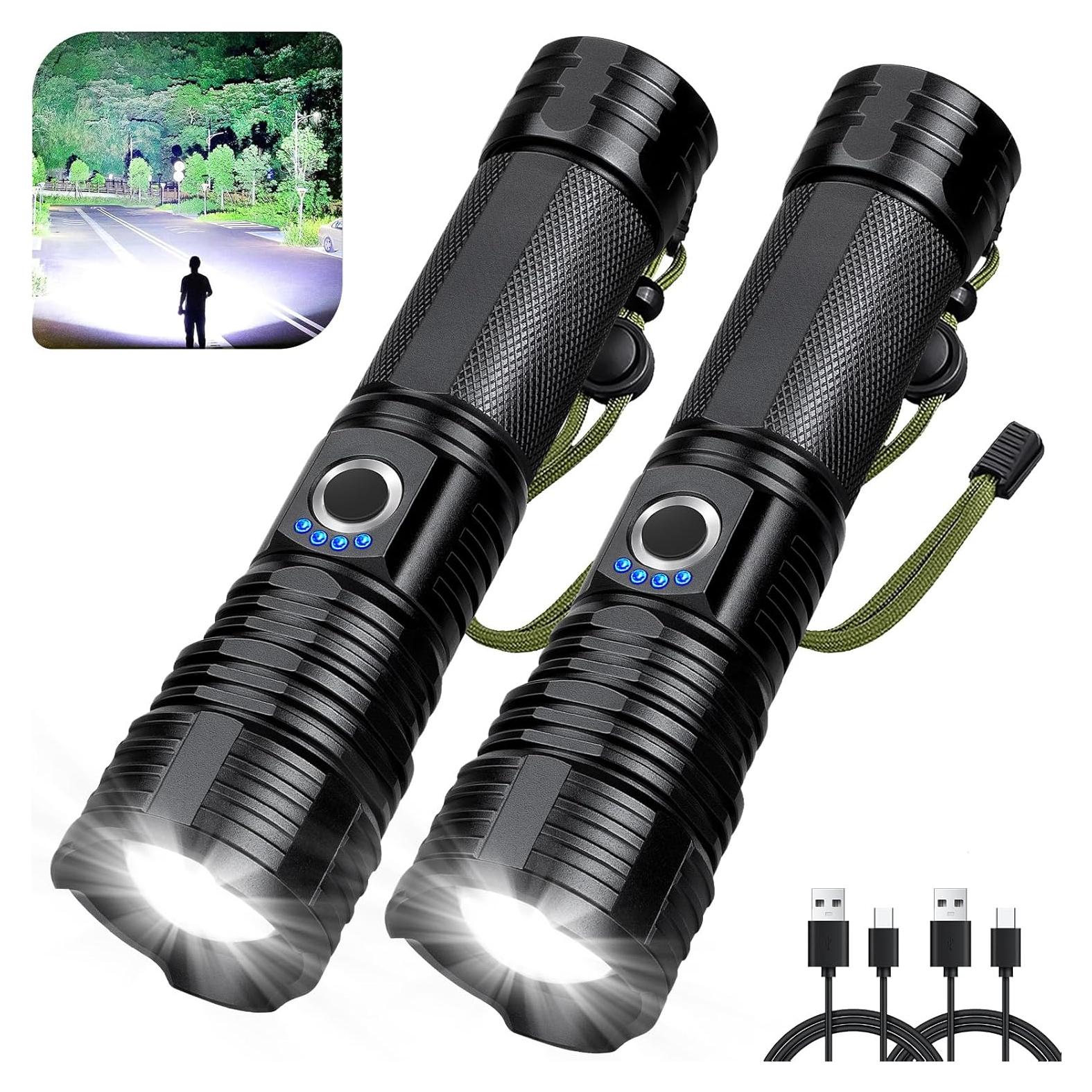 Linterna Recargable GDPLUS P50-5, 990000 Lúmenes, 5 Modos