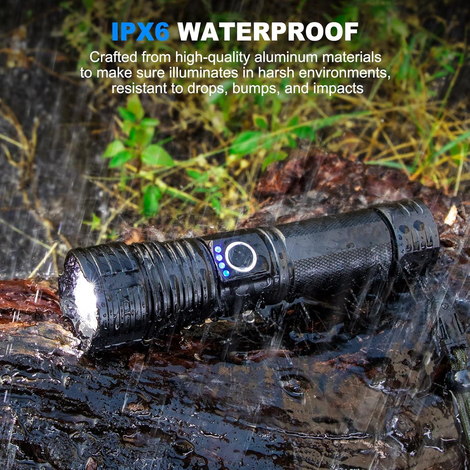 Linterna Recargable GDPLUS P50-5, 990000 Lúmenes, 5 Modos