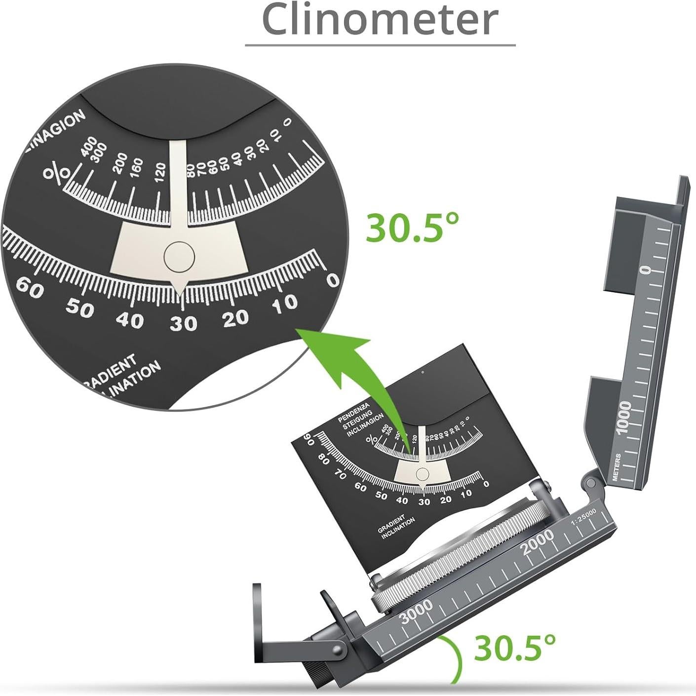 Brújula Proster PST250 con Clinómetro para Camping y Senderismo