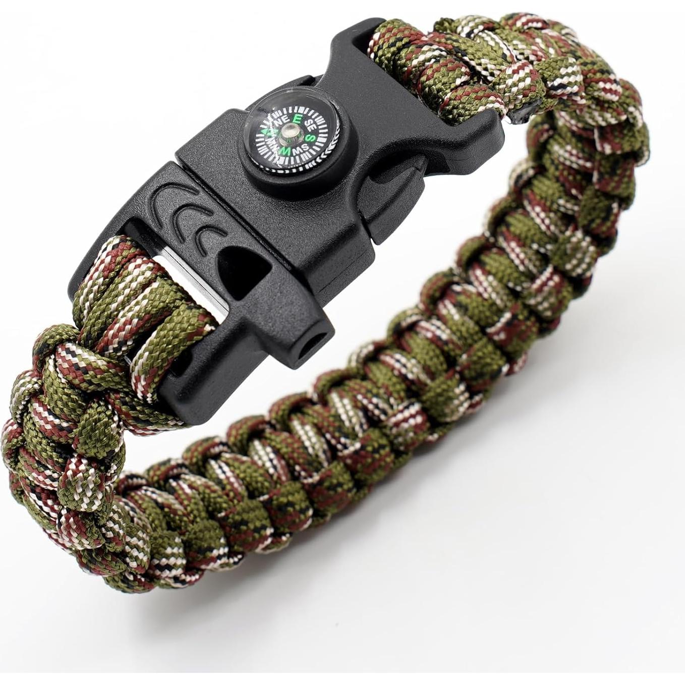 Paquete de 8 Pulseras de Supervivencia RLXMARTD con Silbato