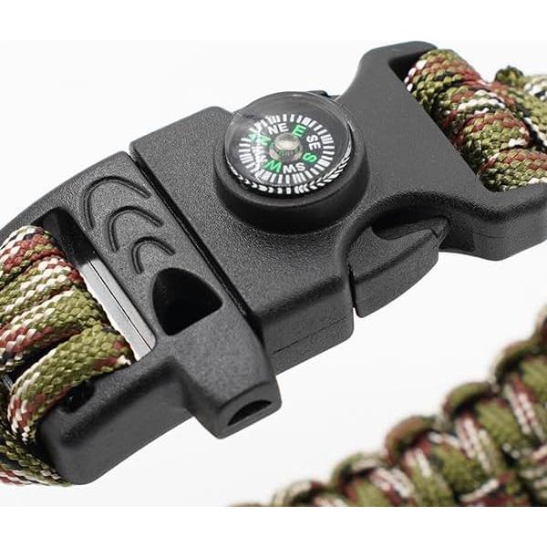 Paquete de 8 Pulseras de Supervivencia RLXMARTD con Silbato