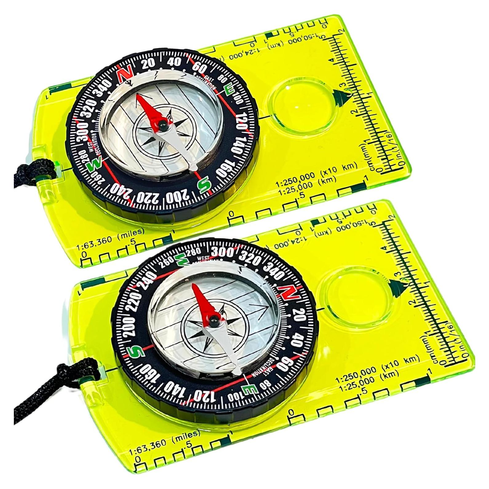 Pack de 2 Brújulas de Orientación Bazic - Verde - Impermeables