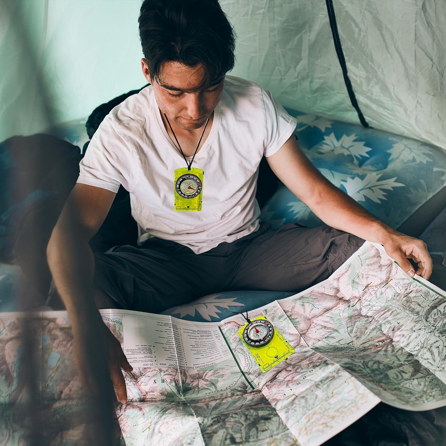 Pack de 2 Brújulas de Orientación Bazic - Verde - Impermeables