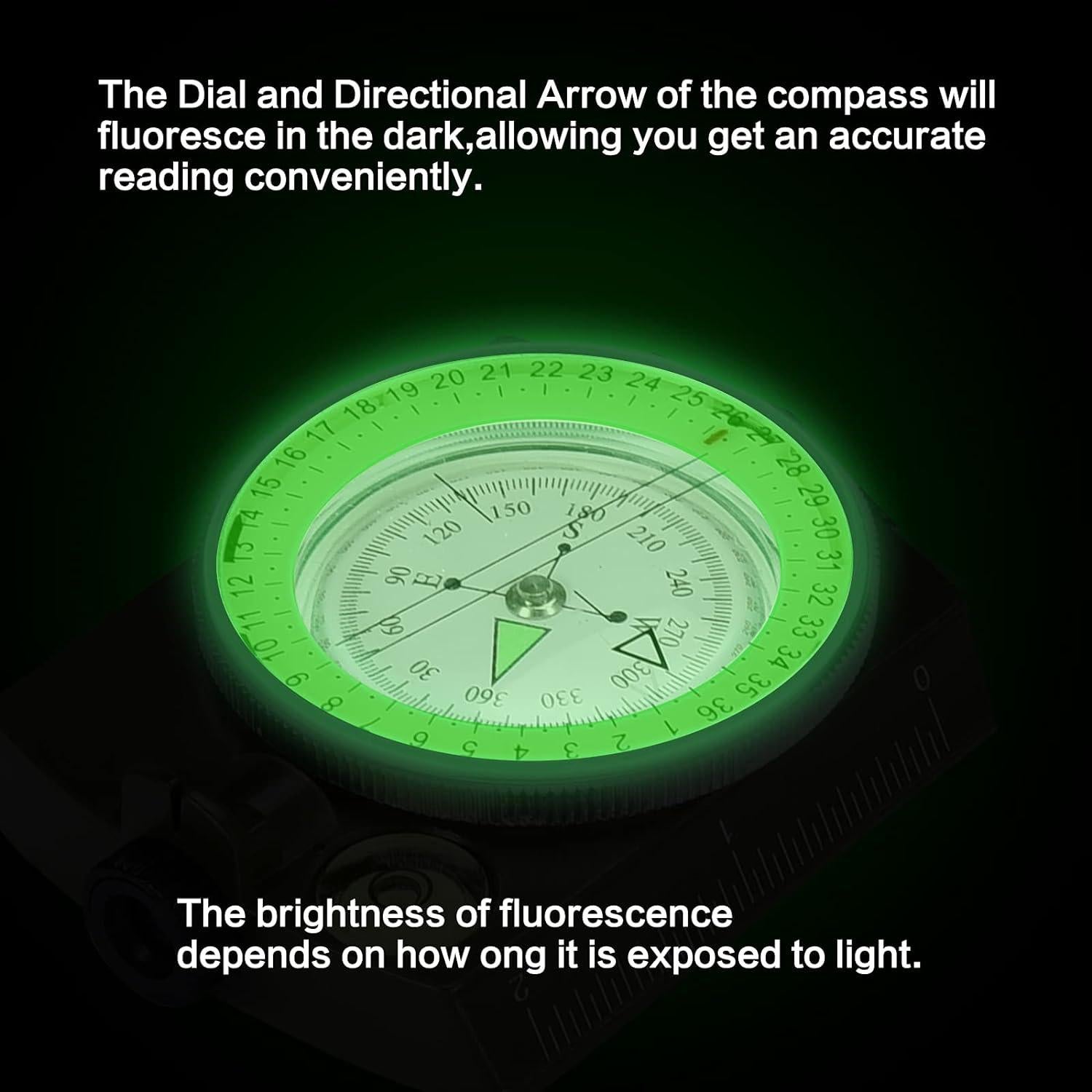 Brújula Militar FAROPS con Visor y Bolsa de Transporte