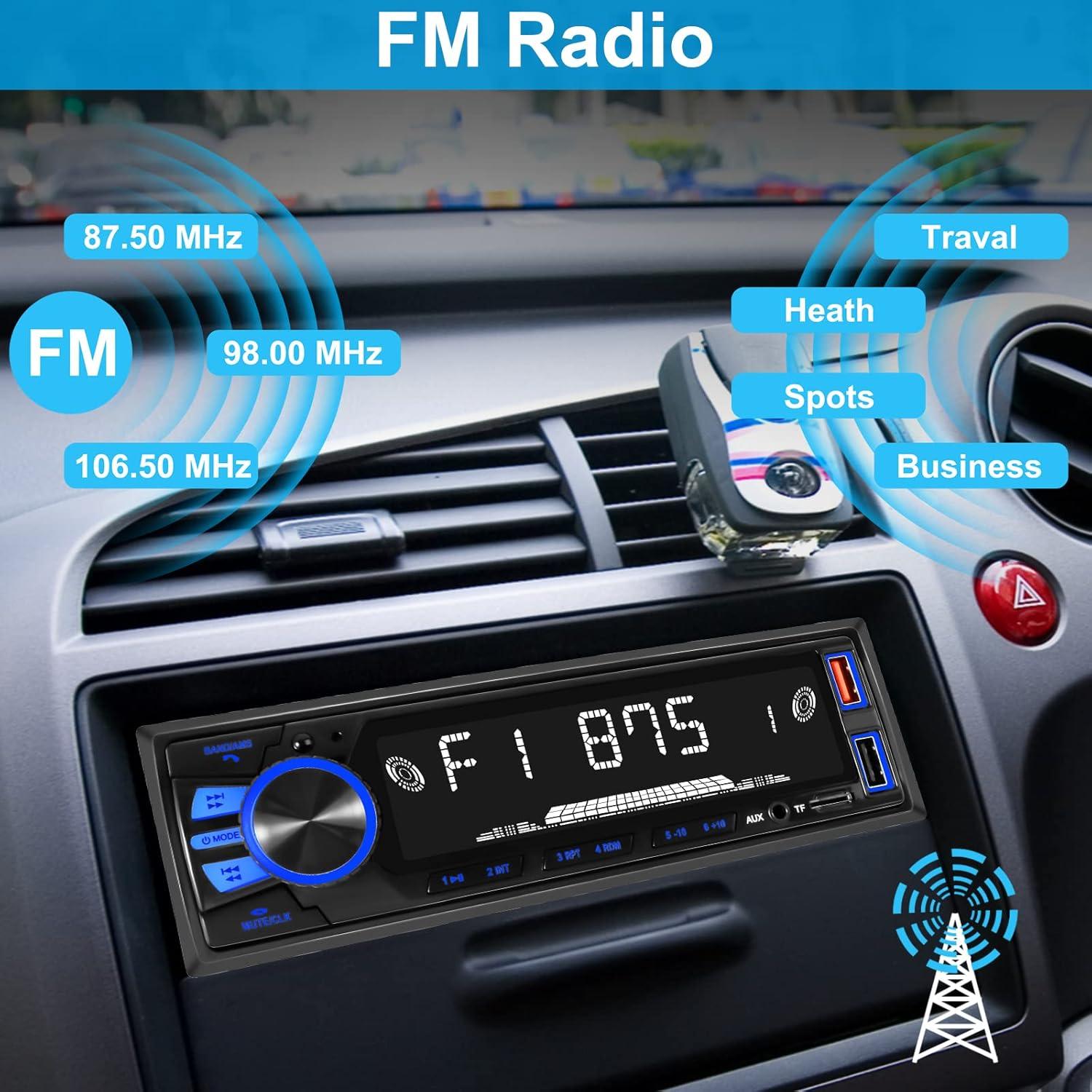 Radio de Coche Bluetooth REAKOSOUND 820s Estéreo USB FM
