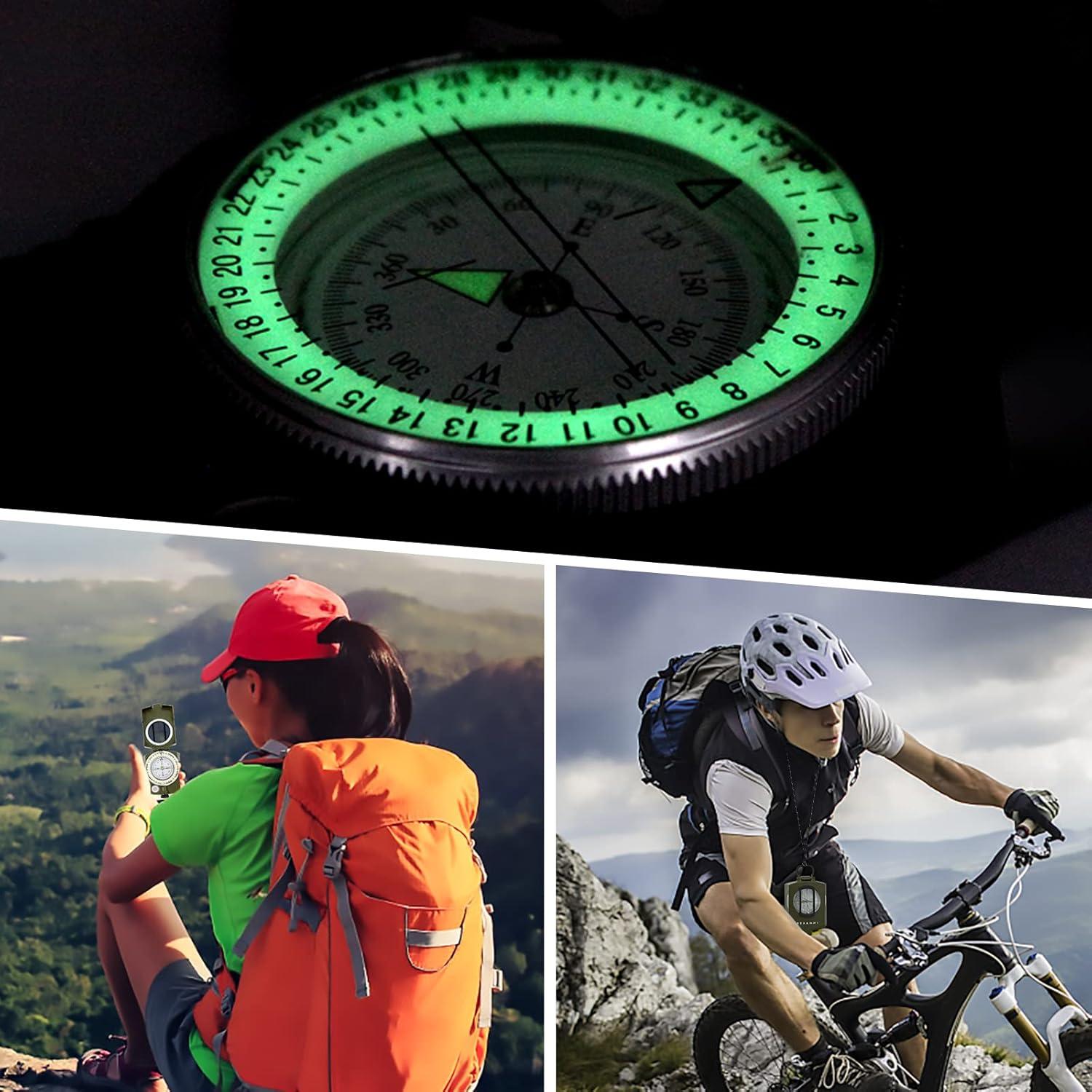 Brújula INMAKER con Silbato y Luz para Senderismo