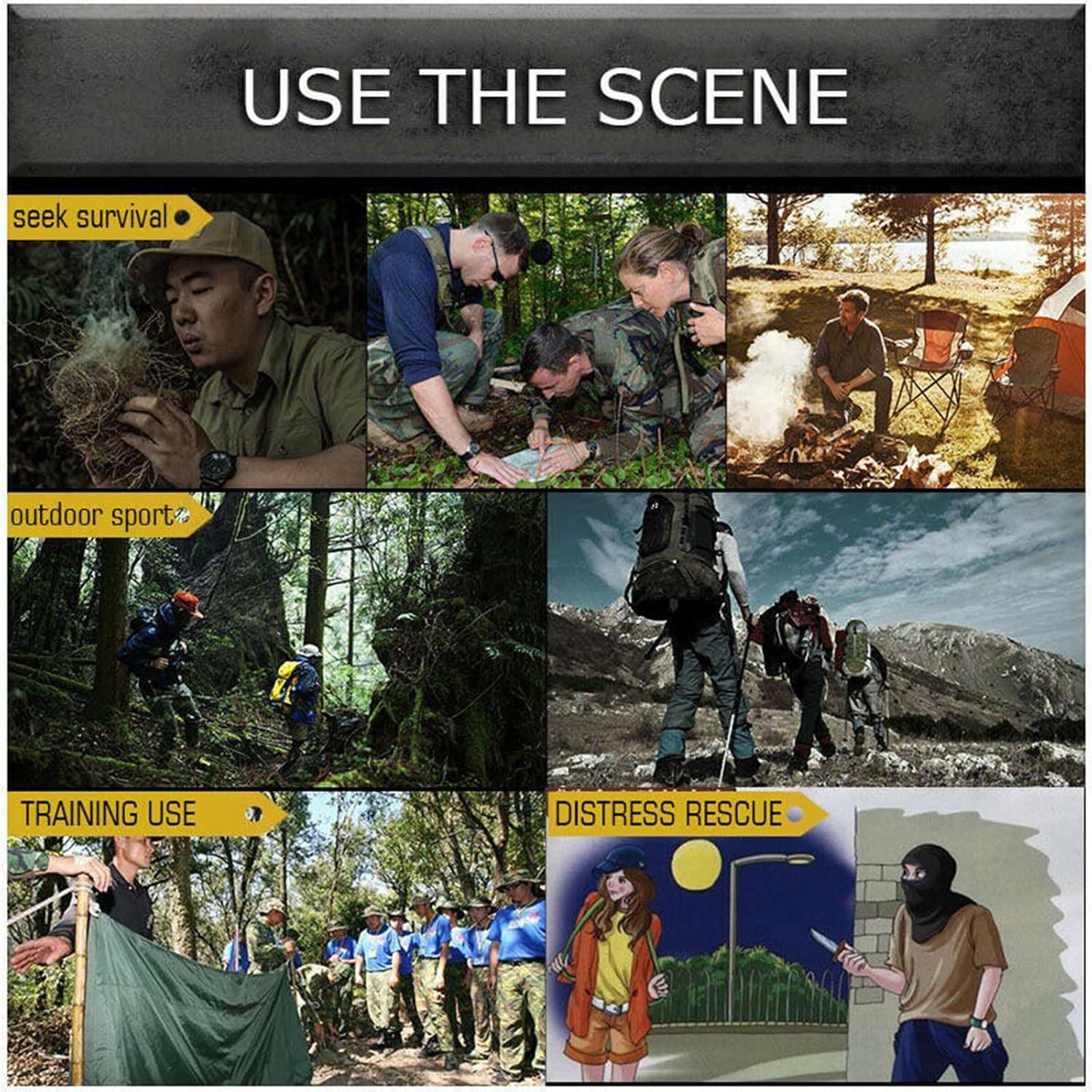 Brújula 7 en 1 Genérico con Silbato y Termómetro