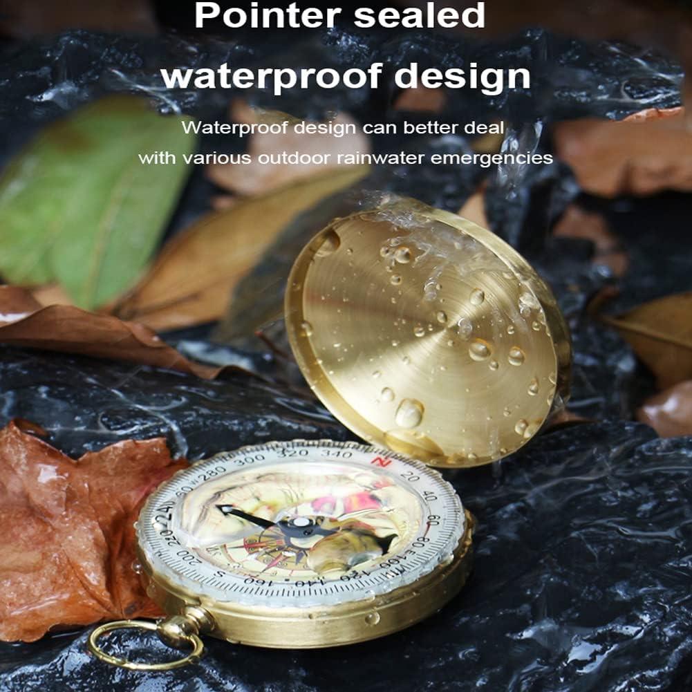 Brújula de Supervivencia CHIMNE Dorada Compacta 49mm