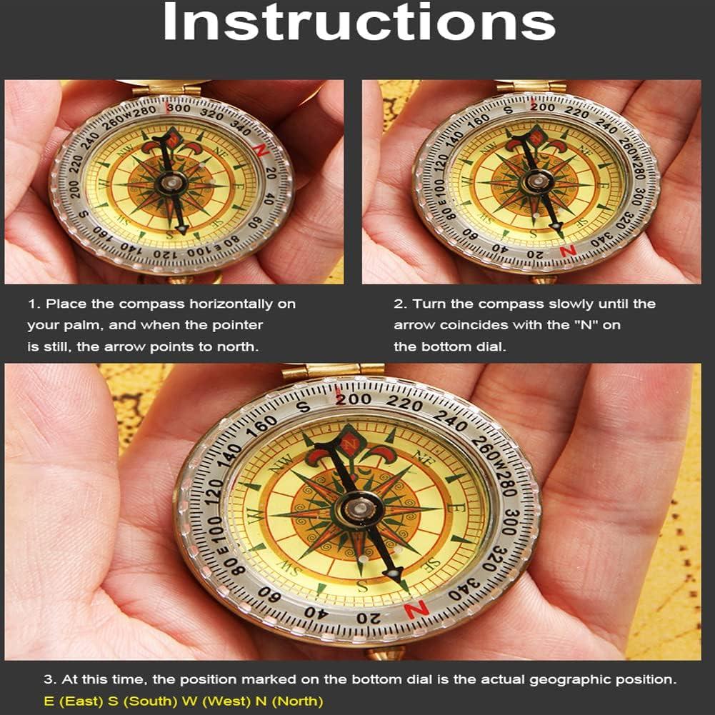 Brújula de Supervivencia CHIMNE Dorada Compacta 49mm